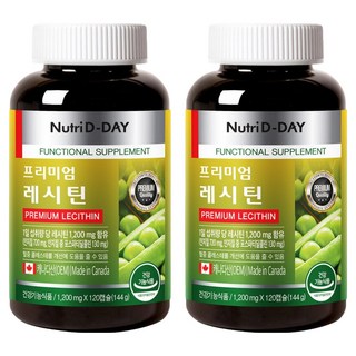 뉴트리디데이 프리미엄 레시틴 144g, 120정, 2개