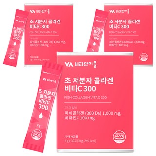 Vitamin Village 超低分子膠原蛋白維他命C 300, 60g, 3盒