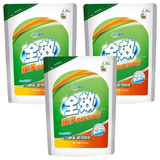 毛寶 全效強淨柔軟洗衣精 補充包 槴子花香, 1.8kg, 3袋