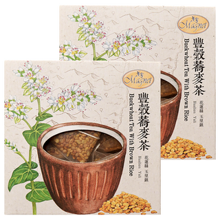 Magnet 曼寧 豐穀蕎麥茶 6g 無咖啡因 蕎麥玄米茶, 15包, 2盒