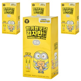 MANJUN 小小兵聯名海苔酥隨身包 15條入, 150g, 4盒