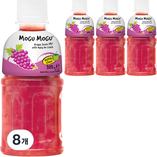 MOGU MOGU 葡萄椰果汁, 8個, 320ml