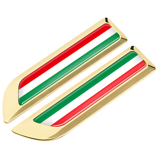 bebehome 多國旗幟車側金屬徽飾貼, 1套, 金色