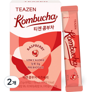 TEAZEN 茶禪 康普茶 覆盆子口味, 2盒, 5g, 10條