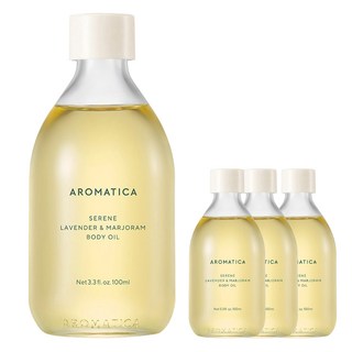 [비건라이프] 아로마티카 서렌 바디오일 라벤더 앤 마조람, 100ml, 4개