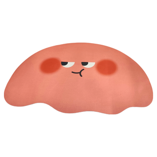 可愛表情硅藻泥地墊 瞬間吸水 快速揮發 雙面防滑, 60 x 40cm, 紅色傲嬌, 1個