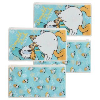 Disney 迪士尼 萬用口罩夾鏈收納袋 bf513c-4, 唐老鴨奇蒂 藍色, 2個