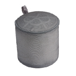 小閨祕 竹炭抗菌內衣洗護袋柱型, 細緻流水網, 拉鍊防護套, 高強度車縫, 灰色, 1個