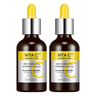 MISSHA 台灣公司貨 維他命C PLUS 亮白緊緻安瓶, 2瓶