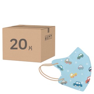 CS 凱馺國際 兒童3D醫用口罩 未滅菌 MF10578, 20片, 1包, 探險車車