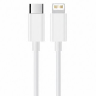 FUGU USB-C to Lightning 高速充電線 PD20W快充 iPhone/iPad/iPod適用, 2m, 白色, 1條