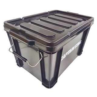 CAPTAIN STAG 鹿牌 經典款收納箱/工具箱 24L-黑色, 44.7 x 29.7 x 26cm, 1個