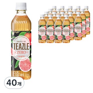 티즐 제로 자몽블랙티, 500ml, 40개