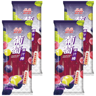 晶晶 葡萄果汁棒，8條/組，台灣製造，添加西班牙葡萄果汁, 680g, 4袋