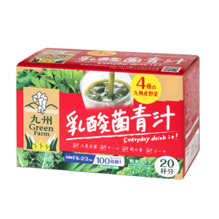 九州 Green Farm 盛花園 日本原裝進口乳酸菌青汁 Set 20包 含4種九州產野菜, 3g, 1盒