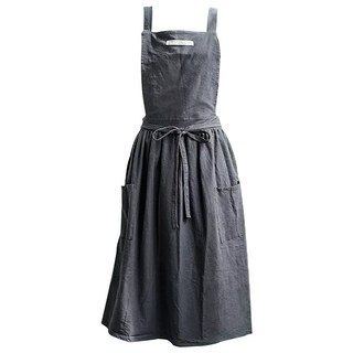 E.City 日式雙口袋圍裙工作衣, 1件, 深灰色