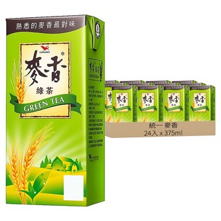 統一 麥香 綠茶, 375ml, 24入