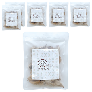 黑蒜將軍 黑蒜頭隨手包 嚴選新鮮大蒜120天低溫發酵熟成 零添加物、零防腐劑、零農藥殘留 天然安心食品, 100公克, 6包