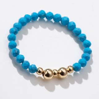 semijuwelry Pings素面圓珠天然寶石14k戒指 (5款擇1)