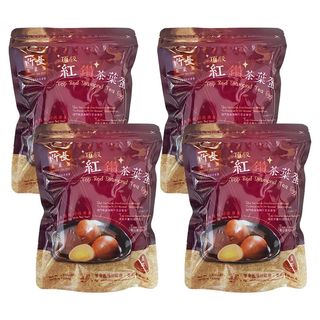 紅鑽茶葉蛋 濃厚藥膳口味 嚴選M級紅殼雞蛋, 460g, 4包