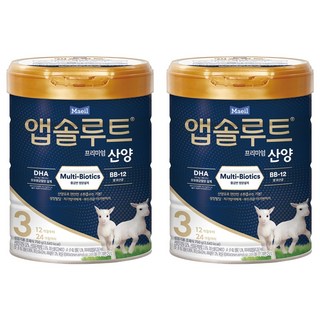 Absolute 愛思諾 優質羊奶粉 3號 12~24個月, 750g, 2罐