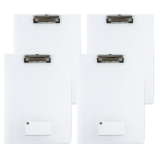 珠友文化 PP丹麥夾 附名片袋 A4, 透明, 4入