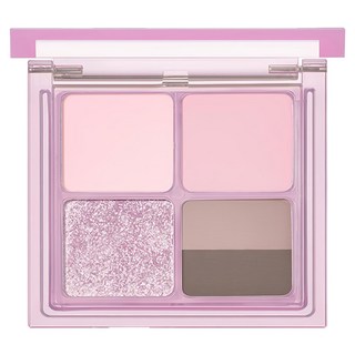 peripera 口袋四格眼影盤, 02 沁涼夏日粉, 1個