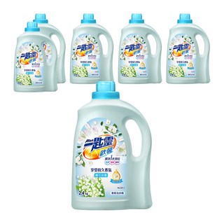Attack 一匙靈 台灣公司貨 歡馨香氛洗衣精 幽谷鈴蘭香, 2.4kg, 6桶