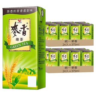統一 麥香 綠茶, 375ml, 48入