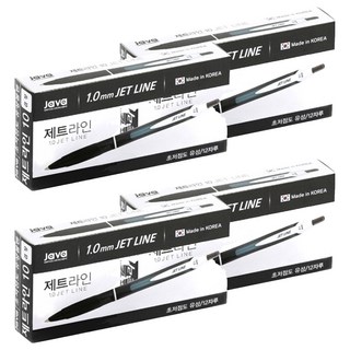JAVAPEN Jet line 原子筆 1.0mm 黑色 12支裝, 4盒