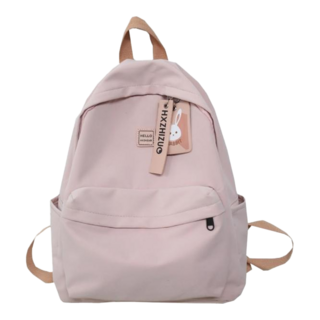 韓版小清新學院風外出 少女防潑水抗震輕盈雙肩包, 粉色