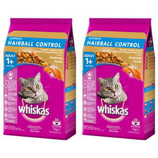 Whiskas 偉嘉 成貓化毛配方 1.1kg, 雞肉 + 鮪魚, 2袋