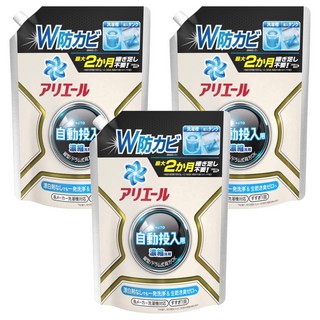 ARIEL 日本原裝進口 自動注入防霉濃縮洗衣清潔劑補充包 洗衣槽/洗衣機清潔, 650g, 3包
