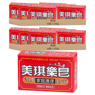 美琪樂皂 經典配方 深層清潔 溫和配方 高效保濕 有效抑菌 台灣製造, 100g, 12個