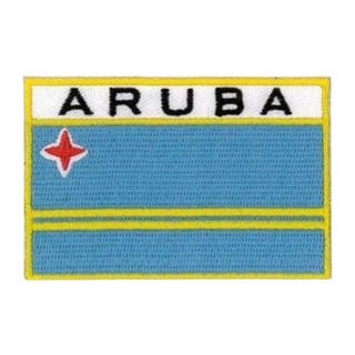 A-ONE 匯旺 國旗刺繡布貼 阿魯巴 8x5cm 聚酯纖維 台灣製, 多色, 阿魯巴 多色, 1件