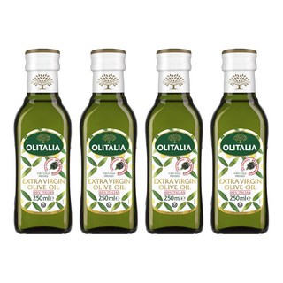 OLITALIA 奧利塔特級初榨橄欖油，第一道冷壓初榨，100%義大利橄欖，適合中低溫料理，250ml, 4瓶