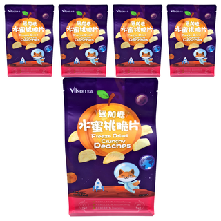 Vilson 米森 無加糖水蜜桃脆片 5包, 35g, 5袋
