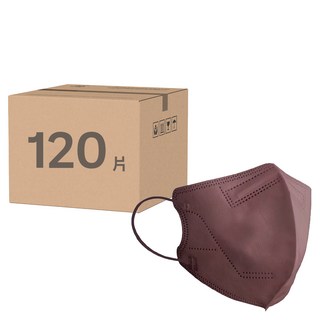 JUN 郡昱 3D成人立體醫療口罩 L, 30片, 4盒, 可可亞