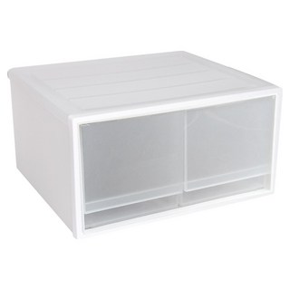 KEYWAY 聯府 簡約雙抽屜整理箱 20L CK-72, 白色, 1層