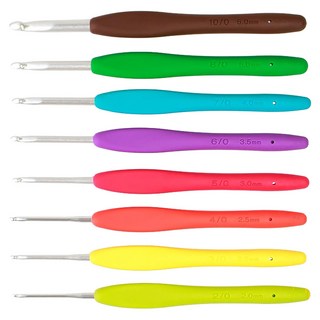 Clover 可樂牌彩色鉤針組Set, 8件入, 日本產, 18 x 9 x 2.6cm, 1組