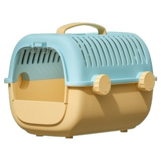 랜보어 소동물 배색 케이지 이동장 22 x 27 x 20 cm, 민트, 1개