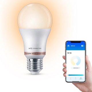 PHILIPS 飛利浦 WiZ 氛圍白光智慧燈泡 E26 8W, 白色, 1個