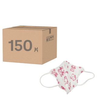 淨新科技 醫療口罩 超幼幼 3D 細耳 9.5 x 8.5cm, 白底粉熊, 50片, 3盒