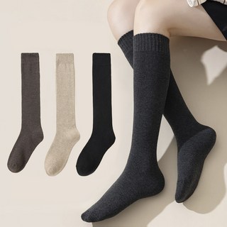 위더스 여성용 심플무드핏 니삭스 3켤레 세트 S13