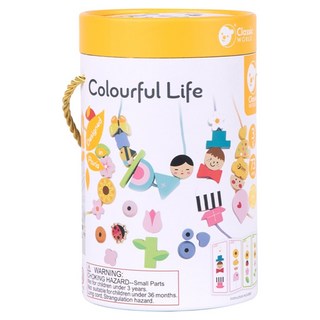 Classic WORLD 客來喜 經典木玩 20164, 花漾串珠, 1組