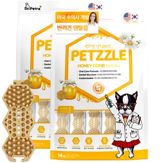 닥터페트라 강아지 펫즐 허니콤 덴탈껌, 28개, 9g, 마누카꿀맛