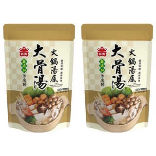 義美 大骨湯火鍋湯底-濃郁醇厚湯頭, 750g, 2包