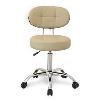 21C Trend 可調高度靠背移動式旋轉椅, 米色, 1個