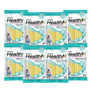 덴탈헬스 강아지 덴탈껌, 치즈맛, 60g, 8개