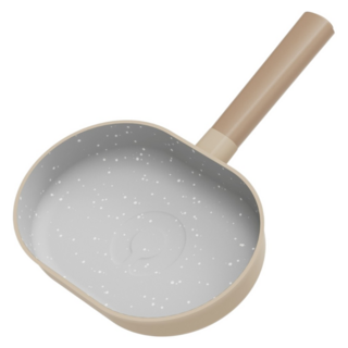 Lanmi 懶米 鈴鐺系列 麥飯石聚油煎鍋 太妃糖, 1個, 24cm